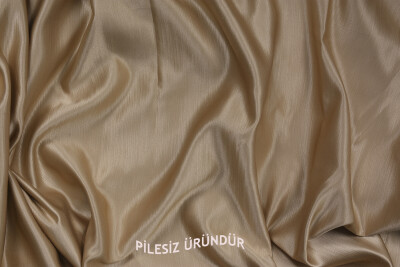 SATEN FONLUK PİLESİZ GOLD RENK TEK KANAT FON PERDE En 200 Cm Boy 260 Cm - AKÇA TEKSTİL