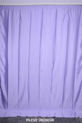 SATEN FONLUK PİLESİZ LİLA RENK TEK KANAT FON PERDE En 200 Cm Boy 260 Cm - 3