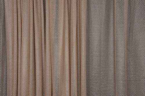 SIK NOKTALI MODEL VİZON RENK TEK KANAT Hazır Pileli Fon Perde 300*260 - 3