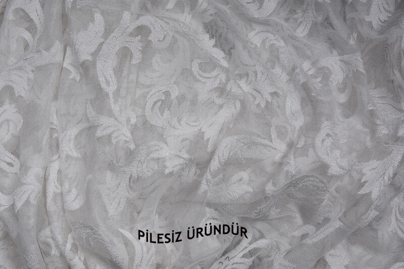 SULTAN 1 MODEL KIRIK BEYAZ RENK PİLESİZ TEK KANAT Fon Perde 300*260 cm - 7