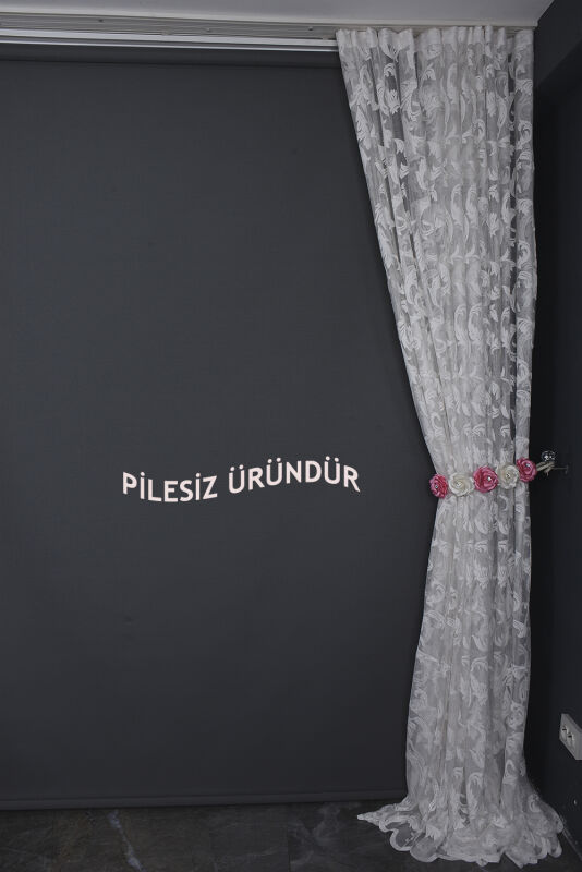 SULTAN 1 MODEL KIRIK BEYAZ RENK PİLESİZ TEK KANAT Fon Perde 300*260 cm - 9