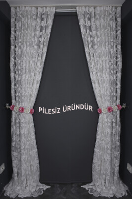 SULTAN 1 MODEL KIRIK BEYAZ RENK PİLESİZ TEK KANAT Fon Perde 300*260 cm - 10