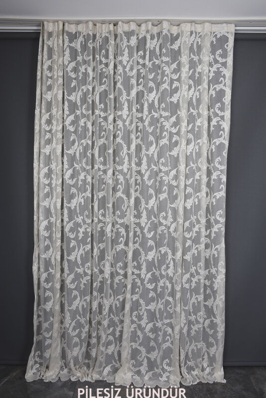 SULTAN 1 MODEL VİZON RENK PİLESİZ TEK KANAT Fon Perde 300*260 cm - 2