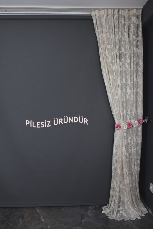 SULTAN 1 MODEL VİZON RENK PİLESİZ TEK KANAT Fon Perde 300*260 cm - 10