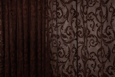 SULTAN 2 MODEL ACI KAHVE RENK TEK KANAT Hazır dikilmiş Pileli Fon Perde 300*260 cm - 5