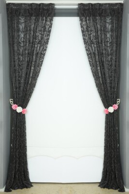 SULTAN 2 MODEL ANTRASİT RENK TEK KANAT Pileli Fon Perde 75*260 cm - 6