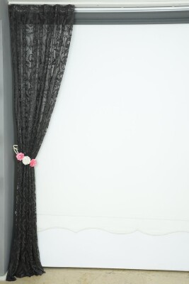 SULTAN 2 MODEL ANTRASİT RENK TEK KANAT Pileli Fon Perde 75*260 cm - 4
