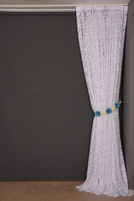 SULTAN 2 MODEL BEYAZ RENK TEK KANAT Hazır dikilmiş Pileli Fon Perde 300*260 cm - 3