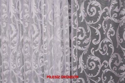 SULTAN 2 MODEL KIRIK BEYAZ RENK TEK KANAT PİLESİZ Fon Perde 300*260 cm - 3