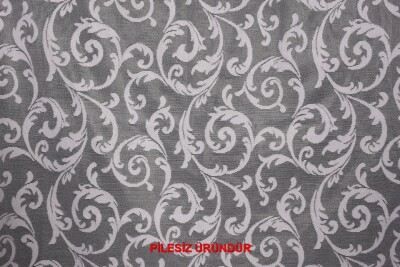 SULTAN 2 MODEL KIRIK BEYAZ RENK TEK KANAT PİLESİZ Hazır Fon Perde 200*260 cm - 3