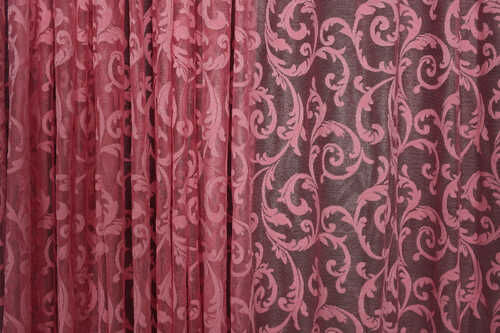 SULTAN 2 MODEL PEMBE RENK TEK KANAT Hazır dikilmiş Pileli Fon Perde 300*260 cm - 3