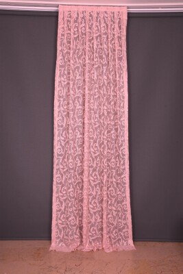 SULTAN 2 PEMBE RENK TEK KANAT Hazır dikilmiş Pileli Fon Perde 75*260 cm - 3