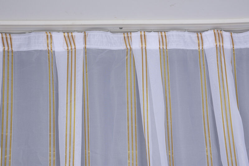 TERGAL 1120 MODEL BEYAZ RENK TEK KANAT Hazır dikilmiş Pileli Fon Perde 300*260 cm - 2