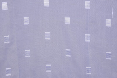 TERGAL BEYAZ KARELİ KIRIK BEYAZ RENK TEK KANAT Hazır Dikilmiş Pileli Fon Perde 300*260 Cm - 7