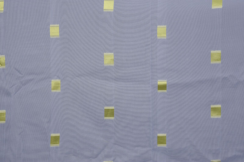 TERGAL FISTIK YEŞİLİ KARELİ BEYAZ RENK TEK KANAT Hazır Dikilmiş Pileli Fon Perde 300*260 Cm - 8