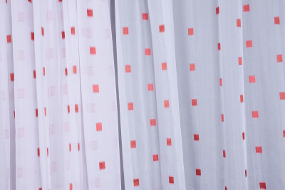 TERGAL KARELİ BORDO RENK TEK KANAT Hazır dikilmiş Pileli Fon Perde 300*260 cm - 2