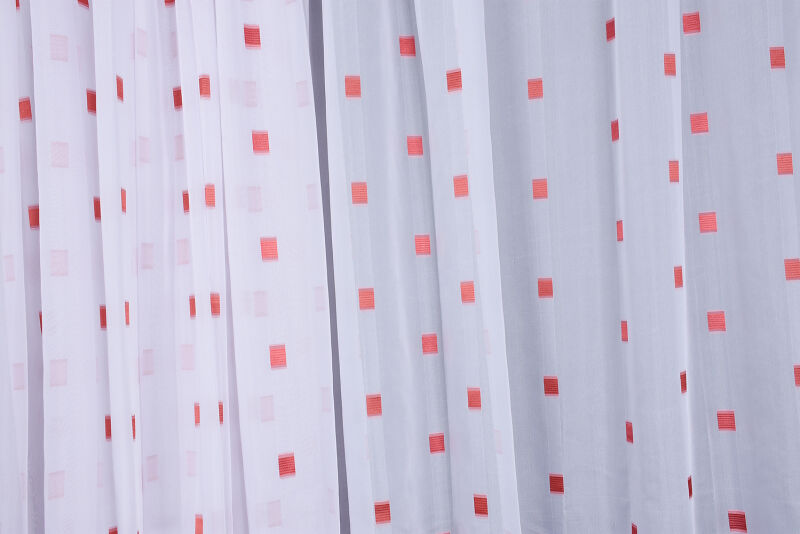 TERGAL KARELİ BORDO RENK TEK KANAT Hazır dikilmiş Pileli Fon Perde 300*260 cm - 2