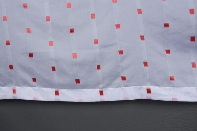 TERGAL KARELİ BORDO RENK TEK KANAT Hazır dikilmiş Pileli Fon Perde 300*260 cm - 3