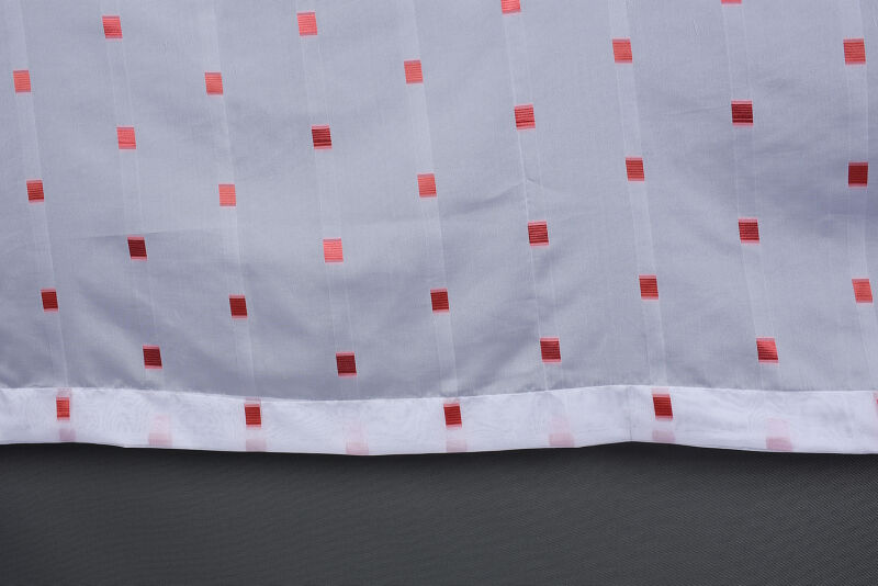 TERGAL KARELİ BORDO RENK TEK KANAT Hazır dikilmiş Pileli Fon Perde 300*260 cm - 3