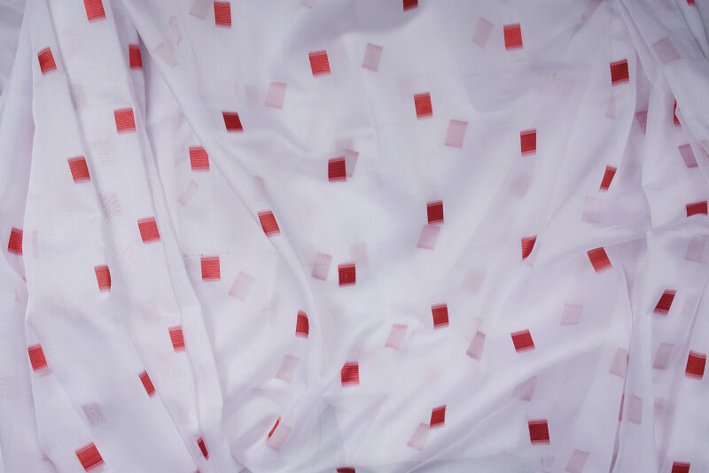 TERGAL KARELİ BORDO RENK TEK KANAT Hazır dikilmiş Pileli Fon Perde 300*260 cm - 9