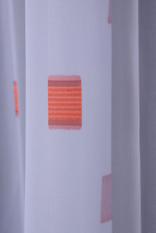 TERGAL KARELİ KIRMIZI RENK TEK KANAT Hazır Dikilmiş Pileli Fon Perde 300*260 Cm - 3