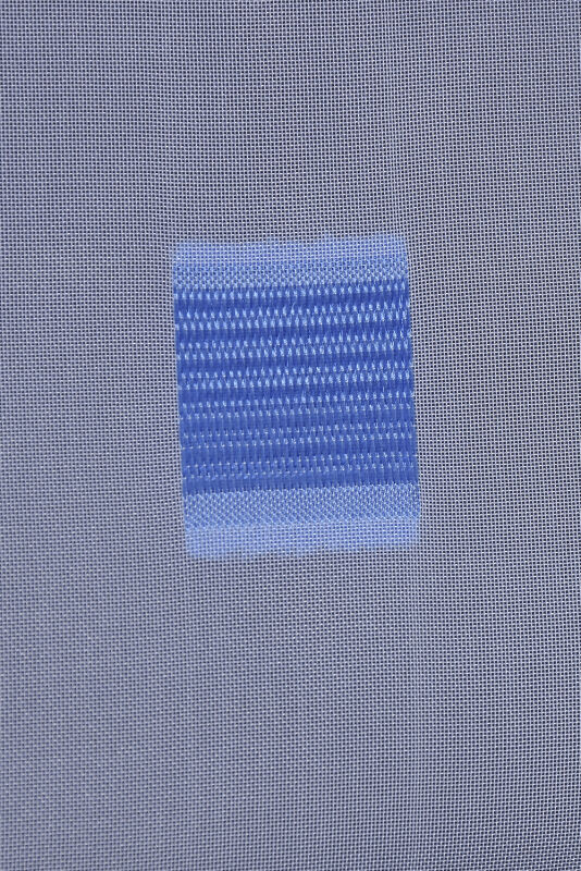 TERGAL MAVİ KARELİ BEYAZ RENK TEK KANAT Hazır Dikilmiş Pileli Fon Perde 300*260 Cm - 5