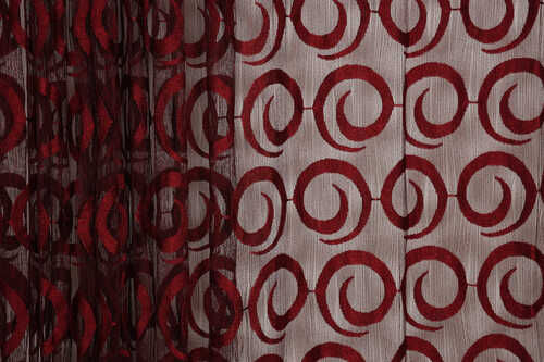 VAKKO ÇİFT RENK KIRMIZI İP PERDE HAZIR DÜĞMELERİ DİKİLMİŞ İP PERDE 300*250 cm - 3