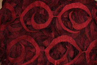 VAKKO ÇİFT RENK KIRMIZI İP PERDE HAZIR DÜĞMELERİ DİKİLMİŞ İP PERDE 300*250 cm - 5