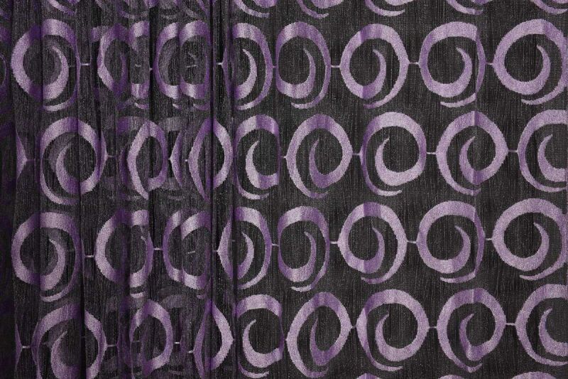 VAKKO ÇİFT RENK LİLA İP PERDE HAZIR DÜĞMELERİ DİKİLMİŞ İP PERDE 300*240 cm - 6