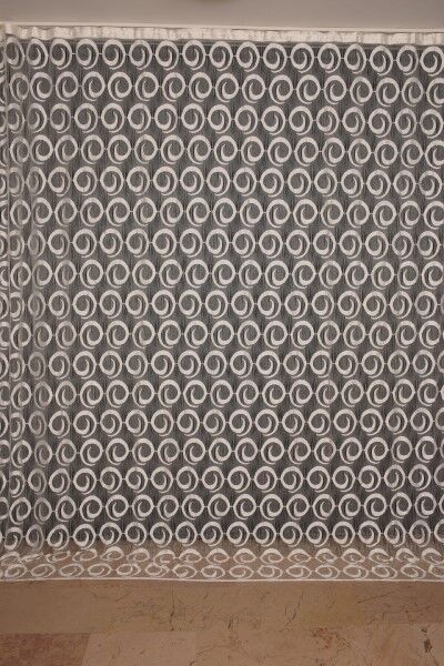 VAKKO MODEL KREM RENK İP PERDE HAZIR DÜĞMELERİ DİKİLMİŞ İP PERDE 300*270 cm - 2