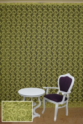 VAKKO MODEL YEŞİL RENK İP PERDE HAZIR DÜĞMELERİ DİKİLMİŞ İP PERDE 300*270 cm - 1