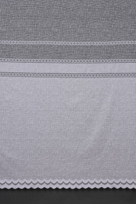 X MODEL BEYAZ RENK TEK KANAT Dikilmiş Pileli Fon Perde 300*260 Cm - 1