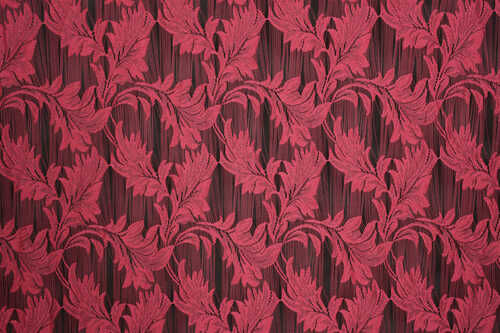 YAPRAK MODEL FUŞYA RENK İP PERDE HAZIR DÜĞMELERİ DİKİLMİŞ İP PERDE 300*280 cm - 2