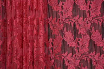 YAPRAK MODEL FUŞYA RENK İP PERDE HAZIR DÜĞMELERİ DİKİLMİŞ İP PERDE 300*280 cm - 3