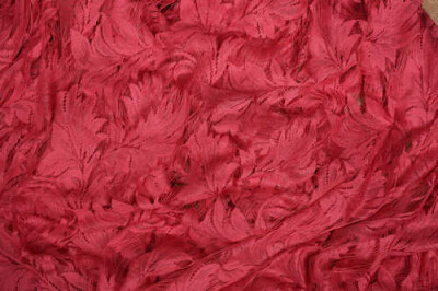 YAPRAK MODEL FUŞYA RENK İP PERDE HAZIR DÜĞMELERİ DİKİLMİŞ İP PERDE 300*280 cm - 4