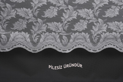 YAPRAK MODEL KREM RENK PİLESİZ TEK KANAT Fon Perde 300*260 cm - 7