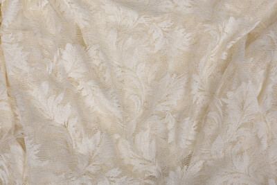 YAPRAK MODEL TÜL KREM RENK TEK KANAT Hazır Pileli Fon Perde 300*260 - 9